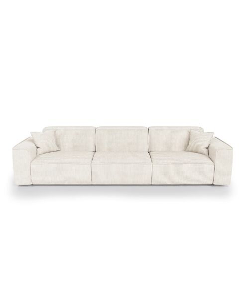 5-Sitzer-Sofa mit 2 dekorativen Kissen RUBEN Cream Corduroy - 323x95x78