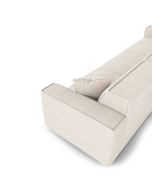 5-Sitzer-Sofa mit 2 dekorativen Kissen RUBEN Cream Corduroy - 323x95x78