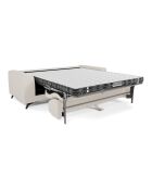 Canapé convertible express matelas 140cm MILANO Tissu bouclette Crème - 210x105x75