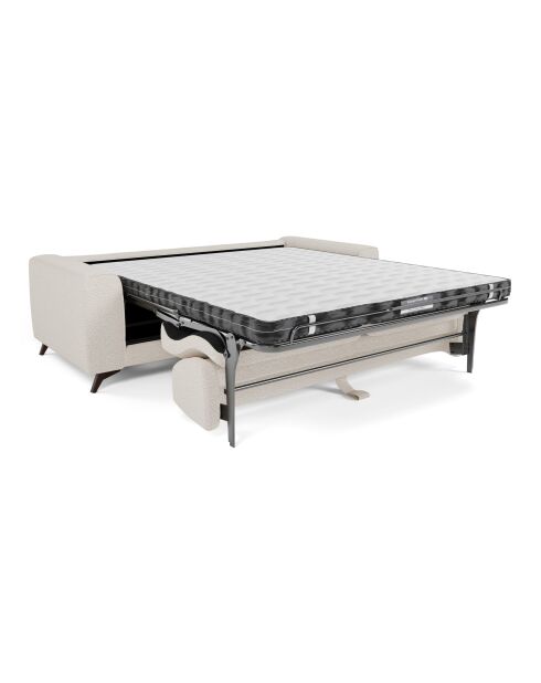 Express converteerbare slaapbank 140 cm MILANO Cream Boucle-stof - 210x105x75