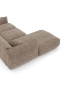 LIAM Ecksofa für links, beiger, verwitterter Samt, 272 x 90 x 74