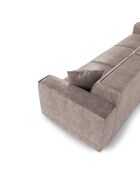 5-Sitzer-Sofa mit 2 dekorativen Kissen RUBEN Velours Taupe - 323x95x78