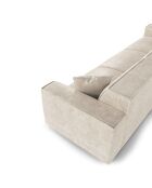 5-zitsbank met 2 sierkussens RUBEN Velours Cream - 323x95x78