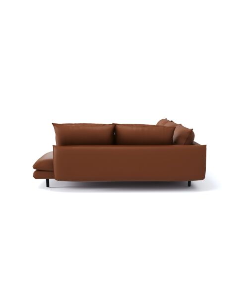 Isak breites rechtwinkliges Sofa aus Kamelleder - 262x92x85