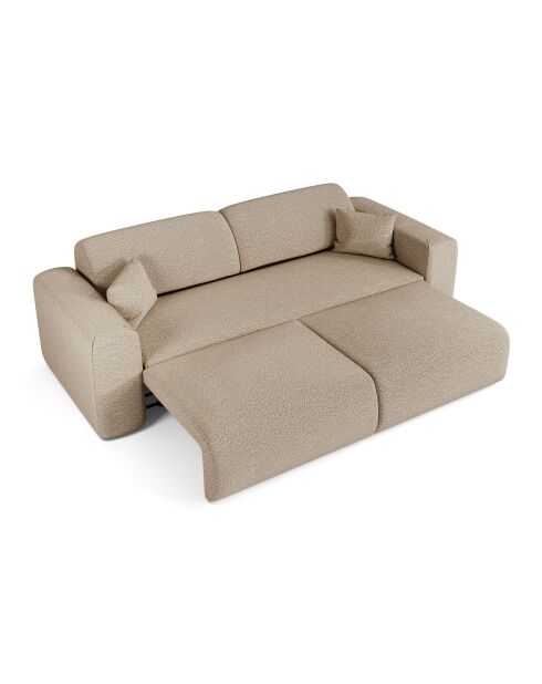 LIVA 4-zits converteerbare bank Taupe Boucle Fabric - 240x97x73