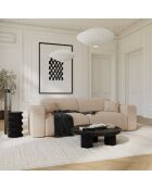 LIVA 4-zits converteerbare bank Taupe Boucle Fabric - 240x97x73