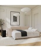 LIVA 4-zits converteerbare bank Taupe Boucle Fabric - 240x97x73