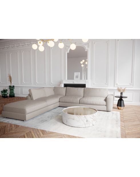 Lustgarden Ecksofa, groß, links, 290 x 300 x 85, Mandelbeige