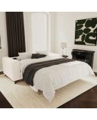 Express converteerbare slaapbank 160 cm MILANO Cream Boucle-stof - 230x105x75