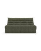 Jody 3-Sitzer-Modulsofa Olivgrüner Boucle-Stoff - 175x112x80
