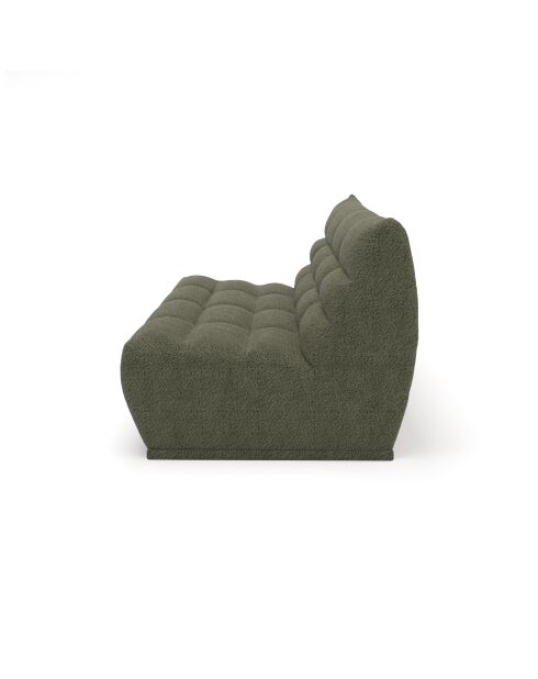 Modulaire 3-zitsbank Jody Olijfgroene stof Boucle - 175x112x80