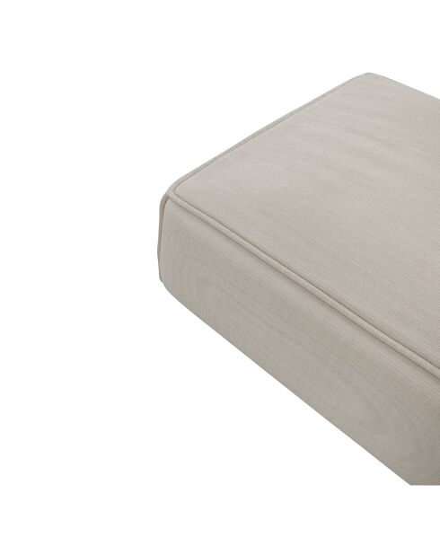 Pouf Rolf Cream in velluto a coste - 97x97x41