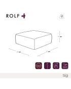 Pouf Rolf Cream in velluto a coste - 97x97x41