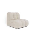 Fauteuil pivotant NELLY Velours chenillé Crème - 81x98x77
