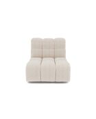 Fauteuil pivotant NELLY Velours chenillé Crème - 81x98x77