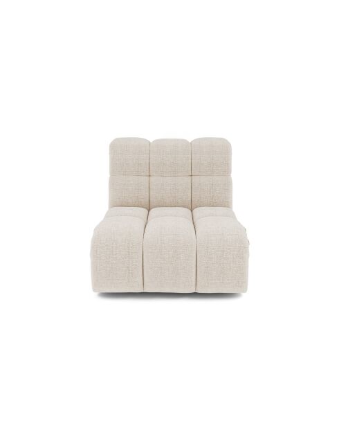 Fauteuil pivotant NELLY Velours chenillé Crème - 81x98x77