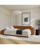 LIVA Wandelbares Ecksofa für die linke Seite, braun, strukturierter Samt — 283 x 180 x 73