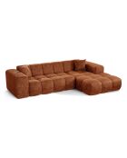 COVA Rechteckiges Sofa aus Terrakotta geprägtem Samt - 290x94x69,5