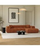 COVA Rechteckiges Sofa aus Terrakotta geprägtem Samt - 290x94x69,5