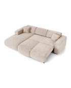 LIVA converteerbare linker groothoekbank Creme wafelfluweel - 283x180x73