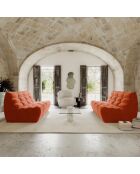 Canapé 3 places modulable Jody Velours ORANGE - 175x112x80