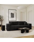 Express ausziehbare Sofamatratze 140 cm RUBY aus dunklem anthrazitfarbenem Samt — 216x100x80