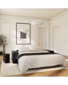 Express ausziehbare Sofamatratze 140 cm RUBY aus dunklem anthrazitfarbenem Samt — 216x100x80