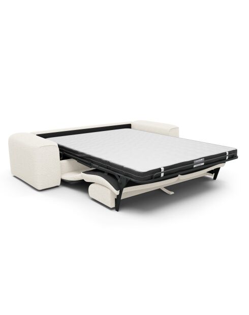 Express converteerbare bank Dunlopillo matras 140 cm NOVA Cream Boucle Fabric - 214x95x73