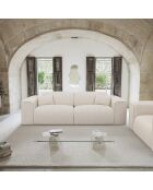 Divano trasformabile Express materasso Dunlopillo 140cm NOVA Cream Boucle Fabric - 214x95x73