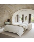 Divano trasformabile Express materasso Dunlopillo 140cm NOVA Cream Boucle Fabric - 214x95x73