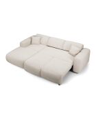 LIVA converteerbare linker groothoekbank Cream Boucle stof - 283x180x73