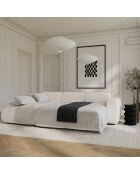 LIVA converteerbare linker groothoekbank Cream Boucle stof - 283x180x73