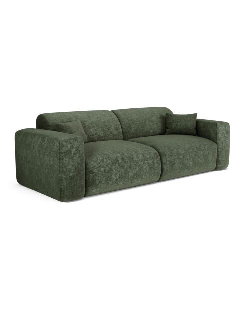 LIVA 4-Sitzer-Cabrio-Sofa Smaragdgrüner geprägter Samt - 240x97x73