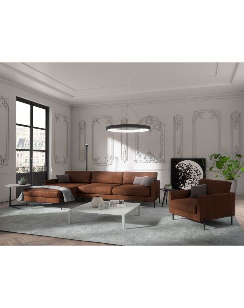 FAUTEUIL JUSTIN COGNAC - 72x84x78