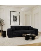 Express Schlafsofa 140cm Matratze RUBY Cord XXL schwarz Kord - 216x100x80