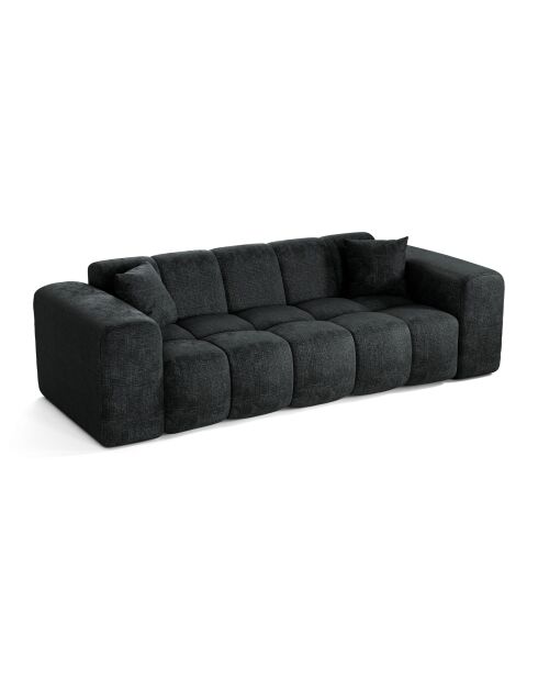 COVA 4-Sitzer-Sofa Anthrazitfarbener geprägter Samt - 247x94x69,5