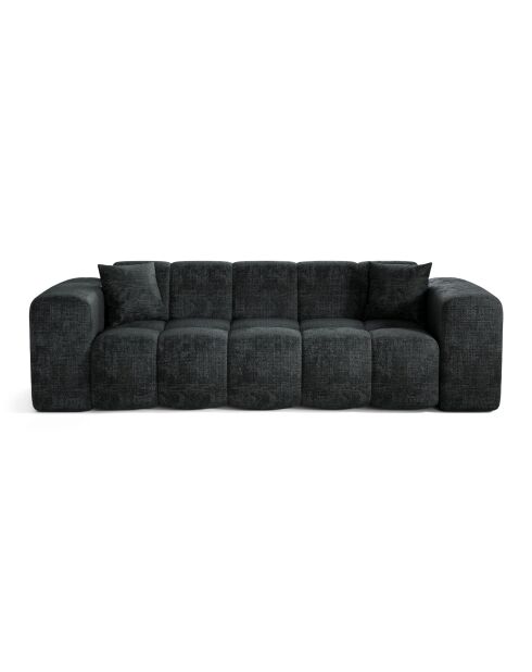 COVA 4-Sitzer-Sofa Anthrazitfarbener geprägter Samt - 247x94x69,5