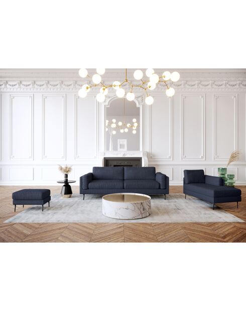 Mikael 2-Sitzer-Sofa, marineblau, gewebt, 149x84x80