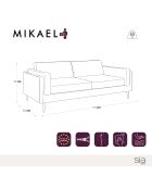 Mikael 2-Sitzer-Sofa, marineblau, gewebt, 149x84x80