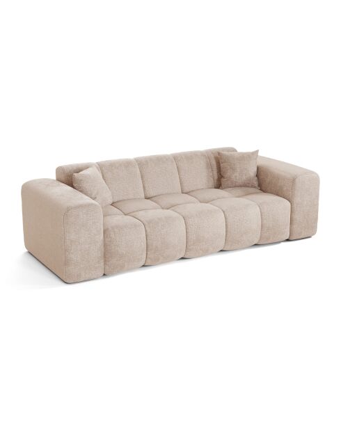 COVA 4-Sitzer-Sofa Beiger geprägter Samt - 247x94x69,5