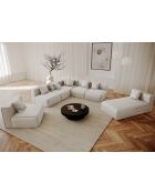 Canapé panoramique modulable XXL Rolf Crème Velours côtelé - 353x345x63