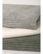 Canapé panoramique modulable XXL Rolf Crème Velours côtelé - 353x345x63