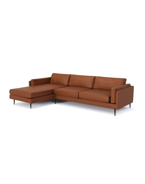 Mikael linkes Ecksofa Kamelleder - 261x154x80