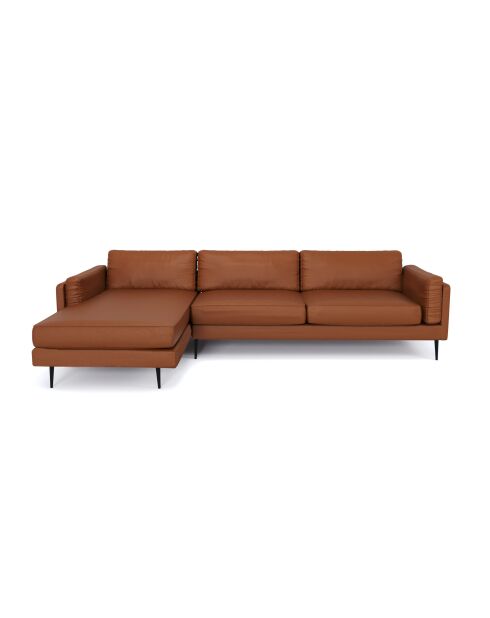 Mikael linkes Ecksofa Kamelleder - 261x154x80