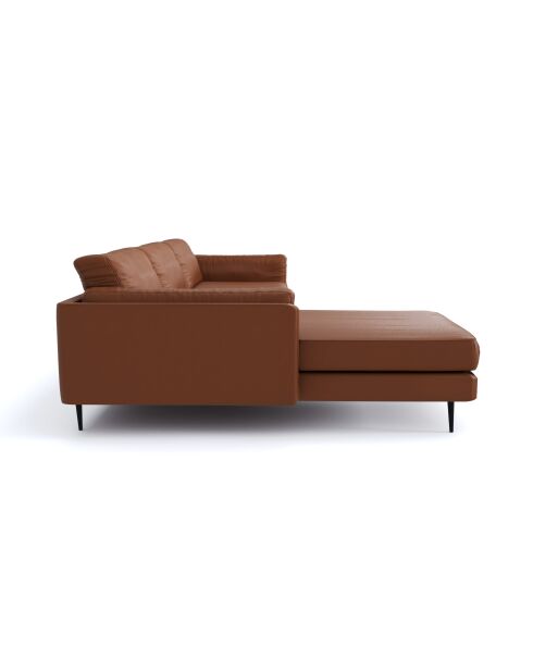 Mikael linkes Ecksofa Kamelleder - 261x154x80
