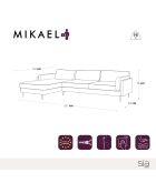 Mikael linkes Ecksofa Kamelleder - 261x154x80