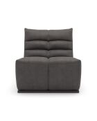 Fauteuil modulable Jody Tissu effet cuir vintage Gris étain - 85x112x80