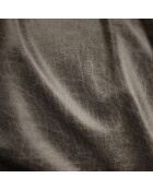 Fauteuil modulable Jody Tissu effet cuir vintage Gris étain - 85x112x80