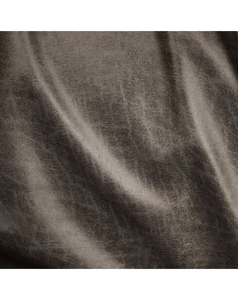 Fauteuil modulable Jody Tissu effet cuir vintage Gris étain - 85x112x80