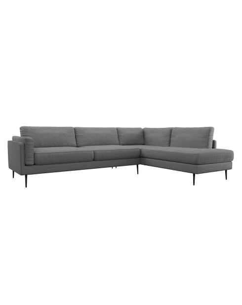 Mikael graues rechtwinkliges Weitwinkelsofa aus gewebtem Stoff - 271x200x80